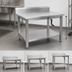 Thumbnail image #3 for John Boos ADA Adjustable-Height Stainless Steel Work Table with 5-Inch Backsplash and Undershelf, 48 x 30 Inches