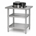 Thumbnail image #3 for Eagle Group Rice Cooker Equipment Stand with Cutout, 24 x 32 x 34-1/2 Inch, Stainless Steel Top, Dual Adjustable Undershelves