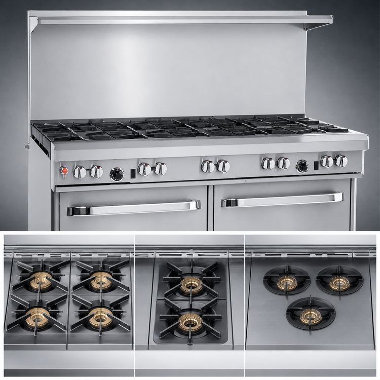 Product image #3 for Southbend Ultimate 60-Inch 9-Burner Gas Restaurant Range with Standard Oven and Convection Oven