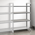 Thumbnail image #3 for Cambro Camshelving Elements XTRA Stationary Add-On Shelving Unit, 24 Inch Deep x 48 Inch Long x 72 Inch High, 4-Tier, 3 Vented + 1 Solid Shelf Plates, Speckled Gray