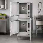 Thumbnail image #2 for Cleveland Range 111467E Stainless Steel Double-Stack Equipment Stand for Two Countertop Steamers, 25.5"W x 29.25"D x 40"H