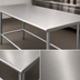 Thumbnail image #3 for Eagle Group Spec-Master 72 Inch x 24 Inch Stainless Steel Flat Top Work Table with Galvanized Tubular Base