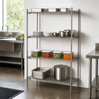 Thumbnail image #3 for Metro Super Erecta SE-242463K4-S-4 Stationary Starter Wire Shelving Unit, 24"W x 24"D x 63"H, 4 Shelves, Gray Epoxy-Coated Finish
