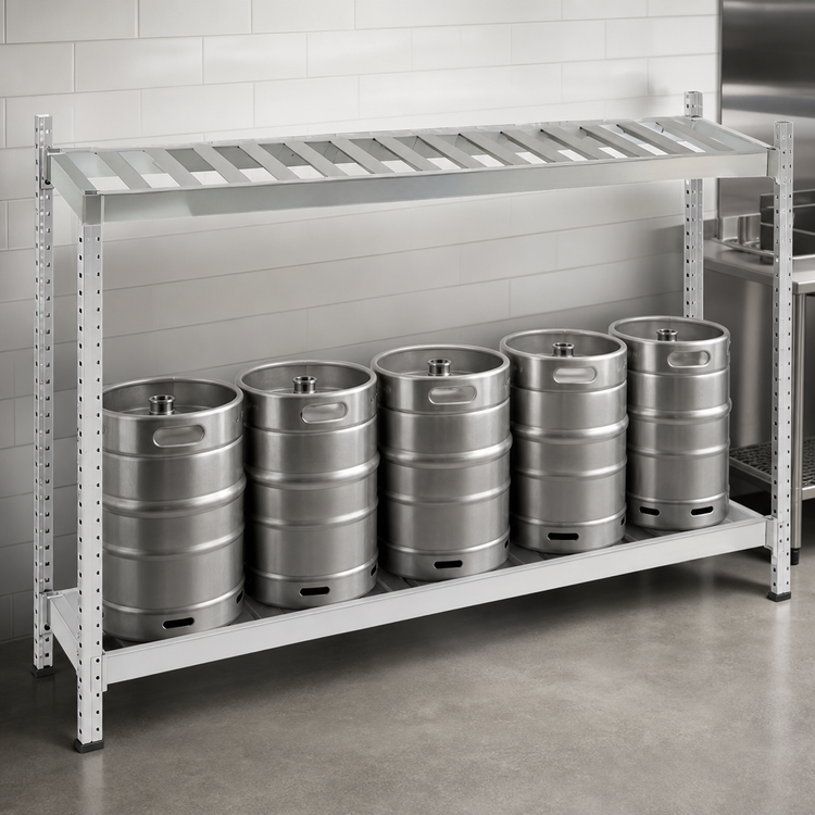 Product image #4 for 93-Inch x 34-Inch Aluminum Keg Shelf, Top Shelf Only