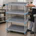 Thumbnail image #3 for Quantum Millenia 4-Tier Mobile Drying Rack Unit, 54 x 24 x 68 Inches, Gray