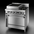 Thumbnail image #3 for Jade Range (Middleby) Titan JTRH-18B-1HT-36C 36-Inch Gas Heavy-Duty Range with 18-Inch Charbroiler, 18-Inch Hot Top & Convection Oven