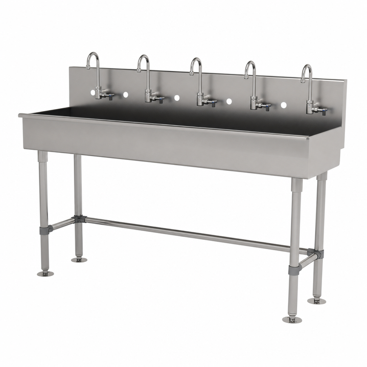 Product image #3 for Advance Tabco 72-Inch Freestanding Multi-Station Hand Wash Sink