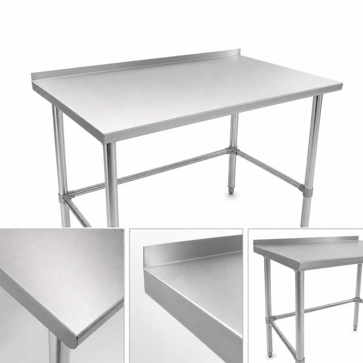 Product image #3 for John Boos Stallion 30-Inch x 24-Inch Stainless Steel Top Work Table with 1-1/2-Inch Rear Riser