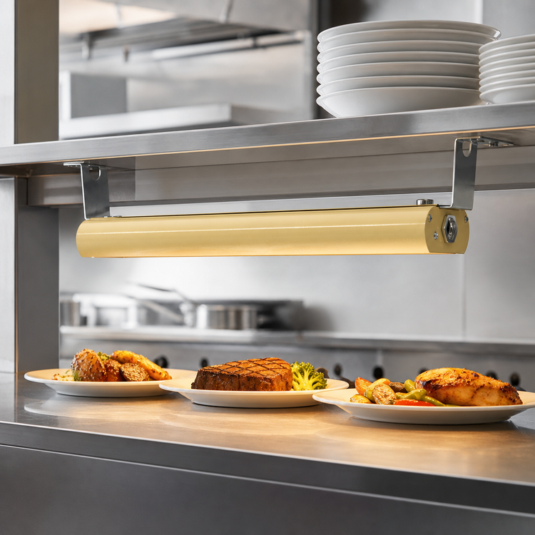 Product image #3 for Vollrath 60-Inch Low Profile Strip Heat Lamp with Aluminum Housing and Brass Powder Coat Finish