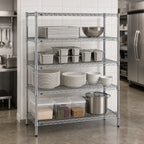 Thumbnail image #3 for Metro Super Erecta N366C 4-Shelf Chrome Wire Shelving Starter Unit, 60"W x 18"D x 63"H