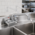 Thumbnail image #3 for BK Resources OptiFlow Lead-Free 4-Inch Center Splash Mount Heavy Duty Solid Body Faucet with 14-Inch Swing Spout