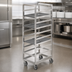 Thumbnail image #3 for Channel Stainless Steel Single-Section End-Load Cafeteria Tray Rack for 14 x 18 Trays, 36-Inch High