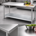 Thumbnail image #3 for Duke Stainless Steel Work Table with Galvanized Undershelf, 84 x 24 x 36 Inches, No Backsplash