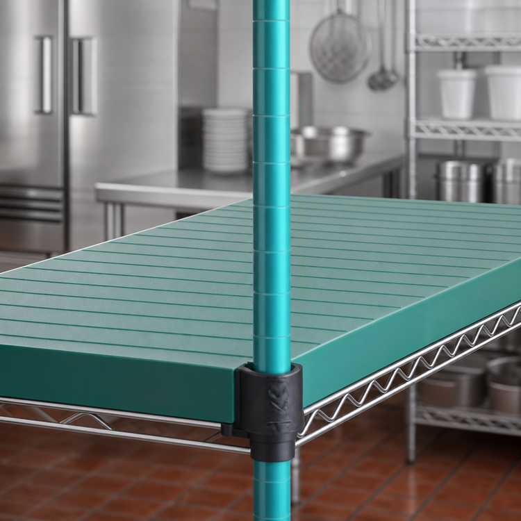 Product image #3 for Eagle QuadPlus 48" x 24" Solid Green Polymer Shelf Mat with MICROGARD Protection