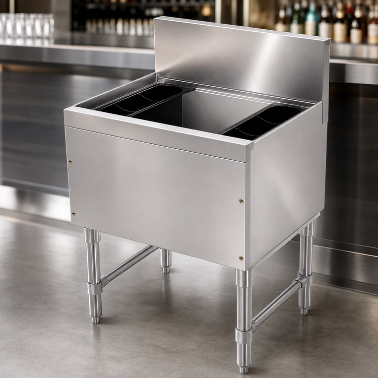 Product image #3 for Advance Tabco Prestige Supreme 48-Inch Stainless Steel Bar Ice Chest Without Cold Plate