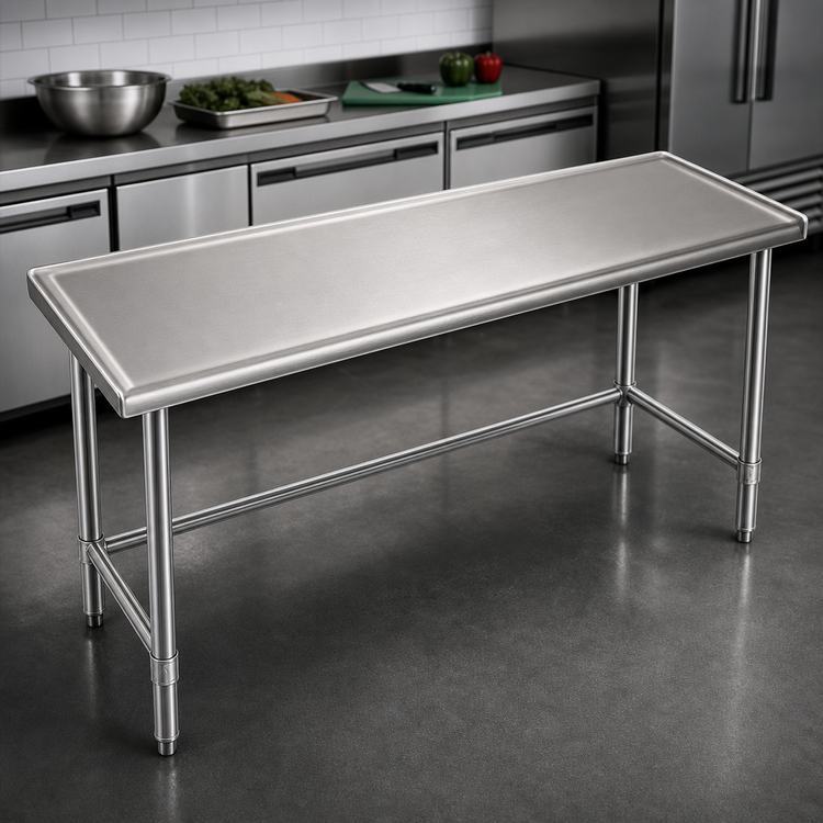 Product image #3 for Spec-Master Marine Series Stainless Steel Work Table, 120-Inch x 24-Inch, Open Base