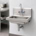 Thumbnail image #3 for Advance Tabco Wall-Mounted Hand Sink with Splash-Mounted Gooseneck Faucet, 14 x 10 x 5-Inch Bowl