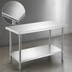 Thumbnail image #3 for Advance Tabco 60-Inch x 36-Inch Flat Top Stainless Steel Work Table with Adjustable Undershelf