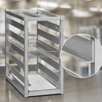 Thumbnail image #3 for Channel Manufacturing 484DD Extra-Heavy-Duty Aluminum Donut Basket Transport Rack, End-Load, 5-Level, 4-Inch Spacing