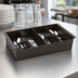 Thumbnail image #3 for Vollrath Dark Brown Plastic 4-Compartment Cutlery Dispenser Box