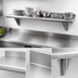 Thumbnail image #3 for Advance Tabco 144-Inch x 15-Inch Wall-Mounted 304 Stainless Steel Shelf, 16-Gauge, Satin Finish