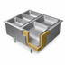 Thumbnail image #3 for Hatco DHWBI-2 Drop-In Modular Insulated Dry Heated Well, 2 Full-Size Pan Capacity