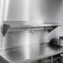 Thumbnail image #3 for BK Resources Premium 96-Inch x 16-Inch T-304 Stainless Steel Wall-Mount Overshelf with Pot Rack
