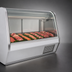 Thumbnail image #3 for Howard-McCray 32E Series Curved Glass Remote Red Meat Service Case, 50 Inch, White, LED Lighting