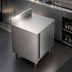 Thumbnail image #4 for BK Resources Well Series 24 x 21 Inch Stainless Steel Underbar Cabinet with Flat Top and Raised Edge