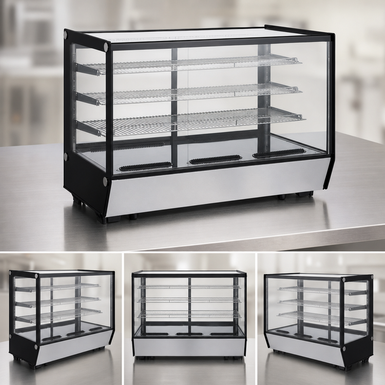 Product image #3 for Countertop Square Glass Refrigerated Display Case, 48-Inch, 7.94 Cu. Ft., Straight Front Glass