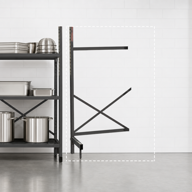 Product image #3 for Metro SmartLever 24 x 24-Inch Add-On Cantilever Shelving Kit, 76-3/8-Inch High