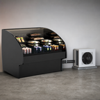 Thumbnail image #3 for Structural Concepts Fusion® GLDSS1043R Countertop Refrigerated Self-Service Display Case, 123-3/8" Wide, Remote DX, Open Curved