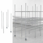 Thumbnail image #3 for Metro qwikTRAK BTEC Stationary End Unit Kit, Chrome, Floor Track, 74-Inch Posts