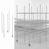 Thumbnail image #3 for Metro qwikTRAK High-Density Track Shelving Stationary End Unit Kit, Chrome-Plated, 74-Inch Posts