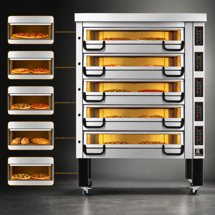 Product image #3 for PizzaMaster PM 735ED 5-Deck Modular Electric Pizza Deck Oven