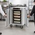 Thumbnail image #3 for Metro HotBlox Wide 8-Pan Pass-Thru Insulated Holding Cabinet, Analog, Mobile, Solid Front and Rear Doors