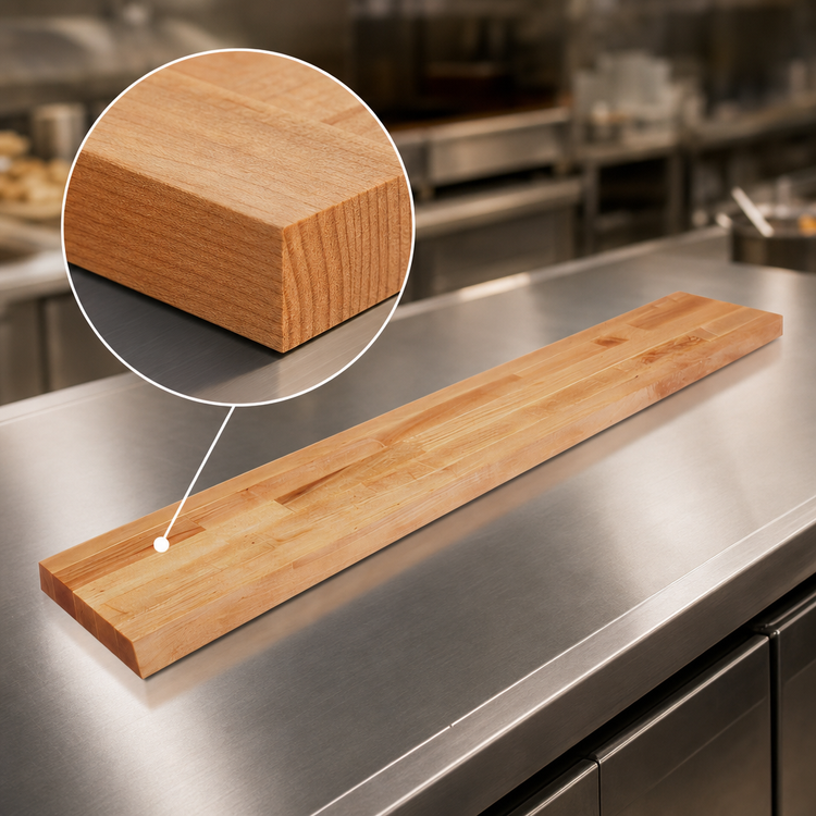 Product image #3 for John Boos Steam Table Cutting Board, 48 x 8 x 1-3/4 Inch, Edge Grain Northern Hard Rock Maple