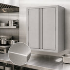 Thumbnail image #3 for John Boos WCH-48-X 48-Inch Stainless Steel Wall-Mounted Cabinet with Hinged Doors, Fixed Shelf and Sloped Top