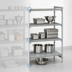 Thumbnail image #4 for Cambro Camshelving® Premium CPA182472VS4480 24-Inch Wide x 18-Inch Deep x 72-Inch High 4-Shelf Vented/Solid Add-On Polymer Shelving Unit