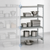 Thumbnail image #4 for Cambro Camshelving Premium 24-Inch Wide x 18-Inch Deep x 72-Inch High 4-Shelf Vented and Solid Add-On Polymer Shelving Unit