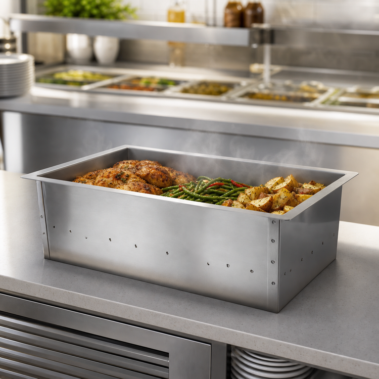 Product image #3 for CookTek SinAqua Rectangular Drop-In Induction Hot Food Well, 4-Inch Deep, 3-Sensor, 100-120V