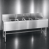 Thumbnail image #3 for Eagle Group Spec-Bar Four-Compartment Underbar Sink Unit, 66 Inch Wide x 19 Inch Deep, Right Drainboard