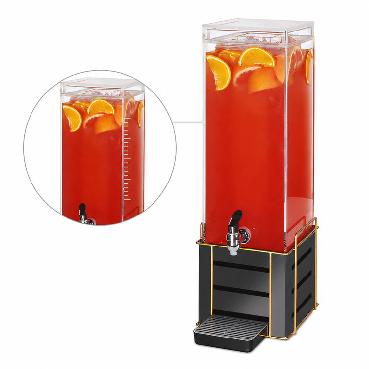 Product image #3 for Empire 3 Gallon Single Beverage Dispenser with Ice Chamber, Drip Tray and Spigot