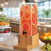 Thumbnail image #3 for Cal-Mil Bamboo 3 Gallon Square Beverage Dispenser with Bamboo Base and Drip Tray