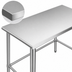 Thumbnail image #3 for 30-Inch x 14-Inch Stainless Steel Corner Work Table with 18-Gauge Reinforced Top and Open Base