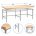 Thumbnail image #3 for John Boos Stainless Steel Baker's Table Frame for 72 x 48-Inch Top