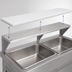 Thumbnail image #3 for Advance Tabco Triumph Supreme Stainless Steel Shelf with Removable 3/8 Inch White Poly Cutting Board for 2-Well Hot and Cold Food Units