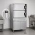 Thumbnail image #3 for Crown SCX-16 Two Compartment Steam Coil Convection Steamer with Cabinet Base