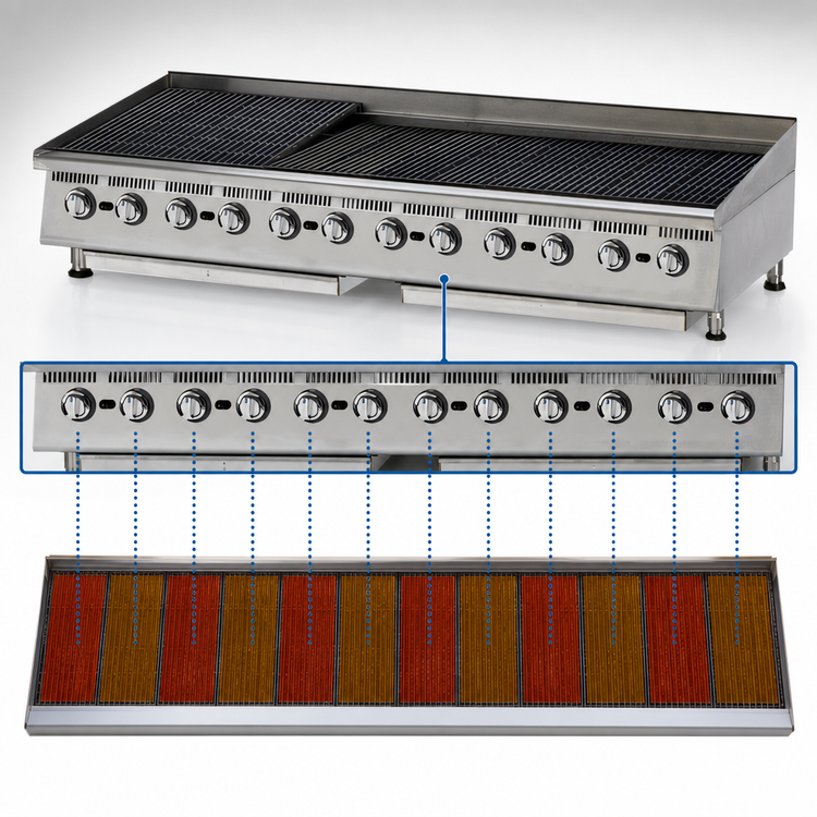 Product image #3 for Star Ultra-Max 72-Inch Gas Lava Rock Charbroiler