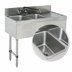 Thumbnail image #3 for Advance Tabco Special Value Series 2-Compartment Stainless Steel Bar Sink Unit with Right Drainboard and Splash-Mount Faucet, 36 Inch Wide